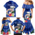 Northern Mariana Islands Hafa Adai Latte Stone Family Matching Mermaid Dress and Hawaiian Shirt Blue Color LT03 - Polynesian Pride