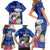 Northern Mariana Islands Hafa Adai Latte Stone Family Matching Short Sleeve Bodycon Dress and Hawaiian Shirt Blue Color LT03 - Polynesian Pride