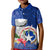 Northern Mariana Islands Hafa Adai Latte Stone Kid Polo Shirt Blue Color LT03 Kid Blue - Polynesian Pride