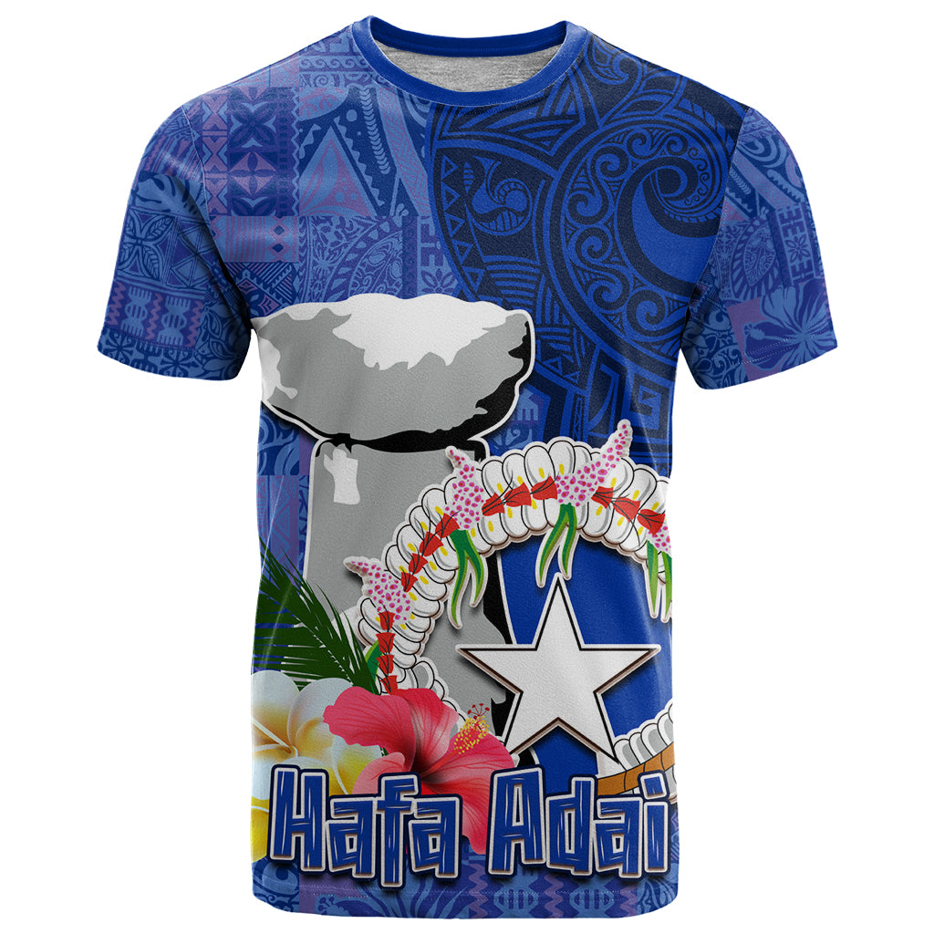 Northern Mariana Islands Hafa Adai Latte Stone T Shirt Blue Color LT03 Blue - Polynesian Pride