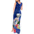 Northern Mariana Islands Hafa Adai Latte Stone Tank Maxi Dress Blue Color LT03 - Polynesian Pride