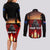 Custom New Zealand and Australia ANZAC Day Couples Matching Long Sleeve Bodycon Dress and Long Sleeve Button Shirt Gallipoli and Canlelight Lest We Forget LT03 - Polynesian Pride