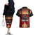 Custom New Zealand and Australia ANZAC Day Couples Matching Off The Shoulder Long Sleeve Dress and Hawaiian Shirt Gallipoli and Canlelight Lest We Forget LT03 - Polynesian Pride