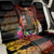 Papua New Guinea Bird-of-Paradise Back Car Seat Cover Hibiscus and Kundu Drum Tribal Pattern LT03