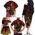 Papua New Guinea Bird-of-Paradise Family Matching Off The Shoulder Long Sleeve Dress and Hawaiian Shirt Hibiscus and Kundu Drum Tribal Pattern LT03 - Polynesian Pride