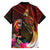 Papua New Guinea Bird-of-Paradise Family Matching Off The Shoulder Long Sleeve Dress and Hawaiian Shirt Hibiscus and Kundu Drum Tribal Pattern LT03 - Polynesian Pride