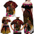 Papua New Guinea Bird-of-Paradise Family Matching Off Shoulder Maxi Dress and Hawaiian Shirt Hibiscus and Kundu Drum Tribal Pattern LT03 - Polynesian Pride