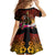 Papua New Guinea Bird-of-Paradise Family Matching Off Shoulder Short Dress and Hawaiian Shirt Hibiscus and Kundu Drum Tribal Pattern LT03 - Polynesian Pride