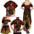 Papua New Guinea Bird-of-Paradise Family Matching Summer Maxi Dress and Hawaiian Shirt Hibiscus and Kundu Drum Tribal Pattern LT03 - Polynesian Pride