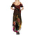 Papua New Guinea Bird-of-Paradise Family Matching Summer Maxi Dress and Hawaiian Shirt Hibiscus and Kundu Drum Tribal Pattern LT03 - Polynesian Pride