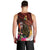 Papua New Guinea Bird-of-Paradise Men Tank Top Hibiscus and Kundu Drum Tribal Pattern LT03 - Polynesian Pride