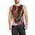 Papua New Guinea Bird-of-Paradise Men Tank Top Hibiscus and Kundu Drum Tribal Pattern LT03 - Polynesian Pride