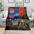 New Zealand and Australia ANZAC Day Blanket National Flag mix Kiwi Bird and Kangaroo Soldier Style