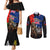 New Zealand and Australia ANZAC Day Couples Matching Mermaid Dress and Long Sleeve Button Shirt National Flag mix Kiwi Bird and Kangaroo Soldier Style LT03 Black - Polynesian Pride