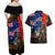 New Zealand and Australia ANZAC Day Couples Matching Off Shoulder Maxi Dress and Hawaiian Shirt National Flag mix Kiwi Bird and Kangaroo Soldier Style LT03 - Polynesian Pride