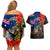 New Zealand and Australia ANZAC Day Couples Matching Off Shoulder Short Dress and Hawaiian Shirt National Flag mix Kiwi Bird and Kangaroo Soldier Style LT03 - Polynesian Pride