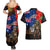 New Zealand and Australia ANZAC Day Couples Matching Summer Maxi Dress and Hawaiian Shirt National Flag mix Kiwi Bird and Kangaroo Soldier Style LT03 - Polynesian Pride