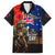 New Zealand and Australia ANZAC Day Family Matching Long Sleeve Bodycon Dress and Hawaiian Shirt National Flag mix Kiwi Bird and Kangaroo Soldier Style LT03 Dad's Shirt - Short Sleeve Black - Polynesian Pride