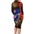 New Zealand and Australia ANZAC Day Family Matching Long Sleeve Bodycon Dress and Hawaiian Shirt National Flag mix Kiwi Bird and Kangaroo Soldier Style LT03 - Polynesian Pride