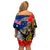 New Zealand and Australia ANZAC Day Family Matching Off Shoulder Short Dress and Hawaiian Shirt National Flag mix Kiwi Bird and Kangaroo Soldier Style LT03 - Polynesian Pride