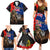 New Zealand and Australia ANZAC Day Family Matching Summer Maxi Dress and Hawaiian Shirt National Flag mix Kiwi Bird and Kangaroo Soldier Style LT03 - Polynesian Pride