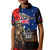 New Zealand and Australia ANZAC Day Kid Polo Shirt National Flag mix Kiwi Bird and Kangaroo Soldier Style LT03 Kid Black - Polynesian Pride