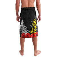 New Zealand and Australia ANZAC Day Lavalava National Flag mix Kiwi Bird and Kangaroo Soldier Style LT03 - Polynesian Pride