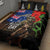 New Zealand and Australia ANZAC Day Quilt Bed Set National Flag mix Kiwi Bird and Kangaroo Soldier Style