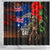 New Zealand and Australia ANZAC Day Shower Curtain National Flag mix Kiwi Bird and Kangaroo Soldier Style