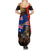 New Zealand and Australia ANZAC Day Summer Maxi Dress National Flag mix Kiwi Bird and Kangaroo Soldier Style LT03 - Polynesian Pride