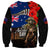 New Zealand and Australia ANZAC Day Sweatshirt National Flag mix Kiwi Bird and Kangaroo Soldier Style LT03 - Polynesian Pride