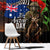 New Zealand and Australia ANZAC Day Window Curtain National Flag mix Kiwi Bird and Kangaroo Soldier Style