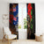 New Zealand and Australia ANZAC Day Window Curtain National Flag mix Kiwi Bird and Kangaroo Soldier Style