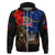 New Zealand and Australia ANZAC Day Zip Hoodie National Flag mix Kiwi Bird and Kangaroo Soldier Style LT03 Zip Hoodie Black - Polynesian Pride