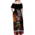 New Zealand ANZAC Day Off Shoulder Maxi Dress The Ode of Remembrance and Silver Fern LT03 - Polynesian Pride