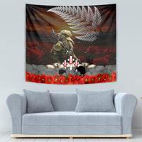 New Zealand ANZAC Day Tapestry The Ode of Remembrance and Silver Fern