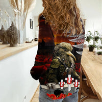 New Zealand ANZAC Day Women Casual Shirt The Ode of Remembrance and Silver Fern LT03 - Polynesian Pride