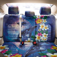 Hawaiian Lei Day Plumeria Humpback Whales Back Car Seat Cover Polynesian Art Vibrant Starry Nebula Style