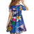 Hawaiian Lei Day Plumeria Humpback Whales Family Matching Off Shoulder Maxi Dress and Hawaiian Shirt Polynesian Art Vibrant Starry Nebula Style