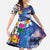Hawaiian Lei Day Plumeria Humpback Whales Family Matching Summer Maxi Dress and Hawaiian Shirt Polynesian Art Vibrant Starry Nebula Style