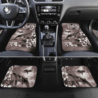 Hawaiian Lei Day Plumeria Humpback Whales Car Mats Polynesian Art Vibrant Starry Nebula Grayscale Style