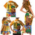 Happy Lei Day Family Matching Short Sleeve Bodycon Dress and Hawaiian Shirt Hula Male Dancer Polynesian Flower Kakau Pattern