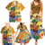 Happy Lei Day Family Matching Summer Maxi Dress and Hawaiian Shirt Hula Male Dancer Polynesian Flower Kakau Pattern