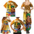 Happy Lei Day Family Matching Summer Maxi Dress and Hawaiian Shirt Hula Male Dancer Polynesian Flower Kakau Pattern