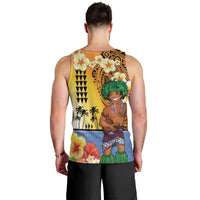 Happy Lei Day Men Tank Top Hula Male Dancer Polynesian Flower Kakau Pattern LT03 - Polynesian Pride