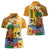 Happy Lei Day Women Polo Shirt Hula Male Dancer Polynesian Flower Kakau Pattern