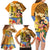 Happy Lei Day Family Matching Long Sleeve Bodycon Dress and Hawaiian Shirt Hula Girl Polynesian Flower Kakau Pattern