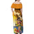 Happy Lei Day Family Matching Off Shoulder Maxi Dress and Hawaiian Shirt Hula Girl Polynesian Flower Kakau Pattern