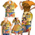 Happy Lei Day Family Matching Short Sleeve Bodycon Dress and Hawaiian Shirt Hula Girl Polynesian Flower Kakau Pattern