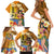 Happy Lei Day Family Matching Short Sleeve Bodycon Dress and Hawaiian Shirt Hula Girl Polynesian Flower Kakau Pattern